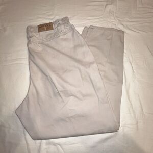 Riders Womens Plus Size 18P Petite Beige High-Rise Tapered Leg Denim Jeans